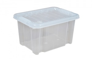 24 Litre Plastic Storage Boxes with Clear Lids